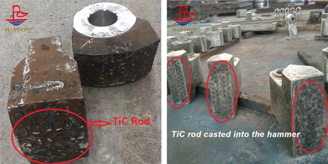 Titanium Carbide (TiC) Cermet Rod in The Steel/Iron Casting Foundry Crusher Replacement